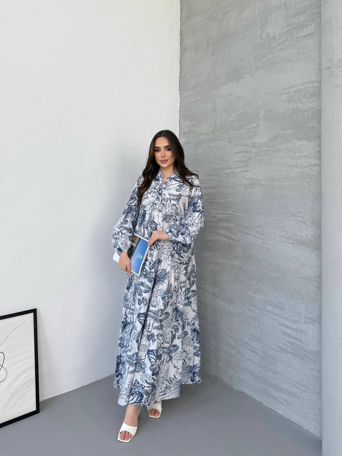 Grey Leopard Print Maxi Dress