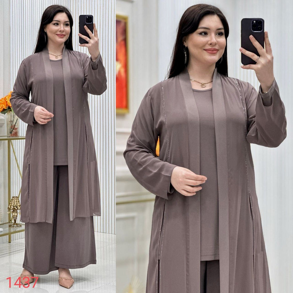 Mocha Luxe 3-Piece Co-ord Set