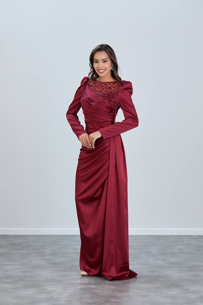 Crimson Rose Sequin Gown