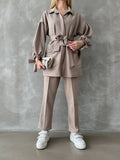 Stone Puff Sleeve Co-ord Set