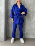 Royal Sapphire Gem Co-ord Set