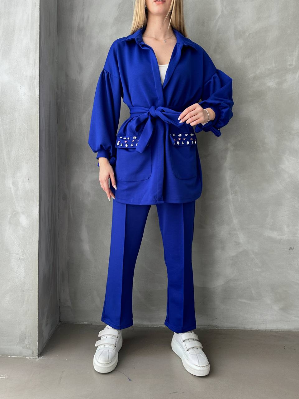 Royal Sapphire Gem Co-ord Set