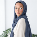 Crinkle Hijab – Royal Blue