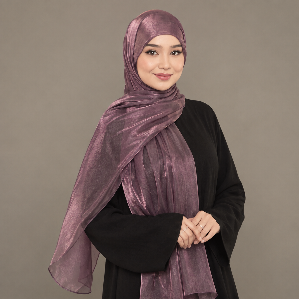 Organza Hijab – Deep Purple