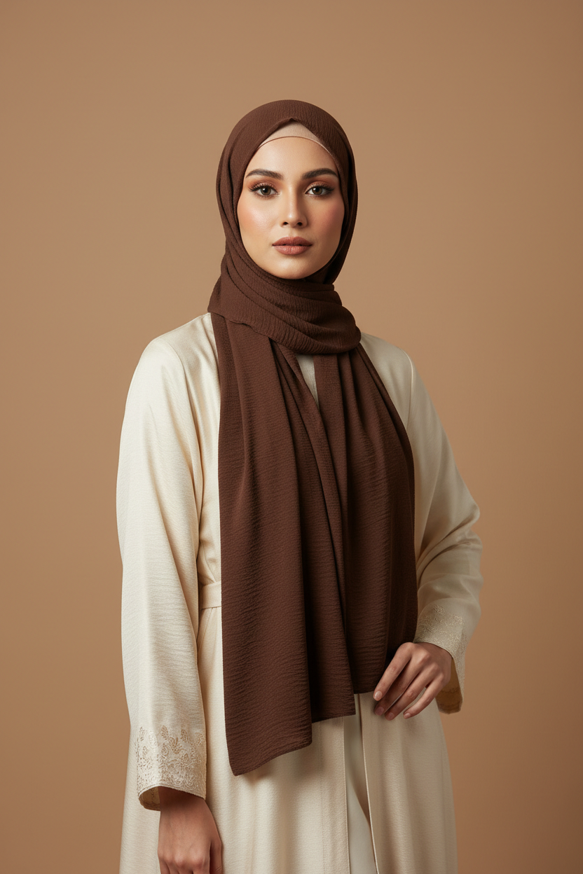 Kuwait Royal Hijab – Rich Chocolate