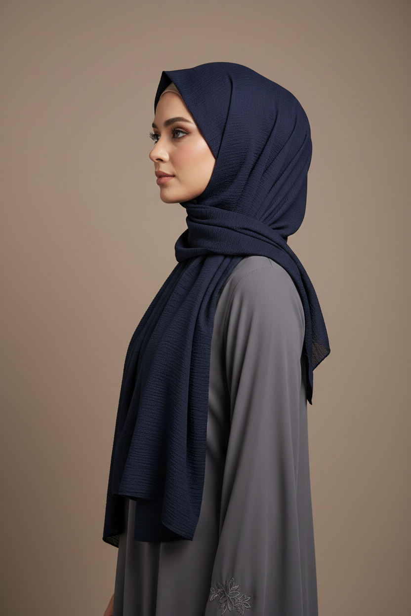 Kuwait Chiffon Hijab – Midnight Black