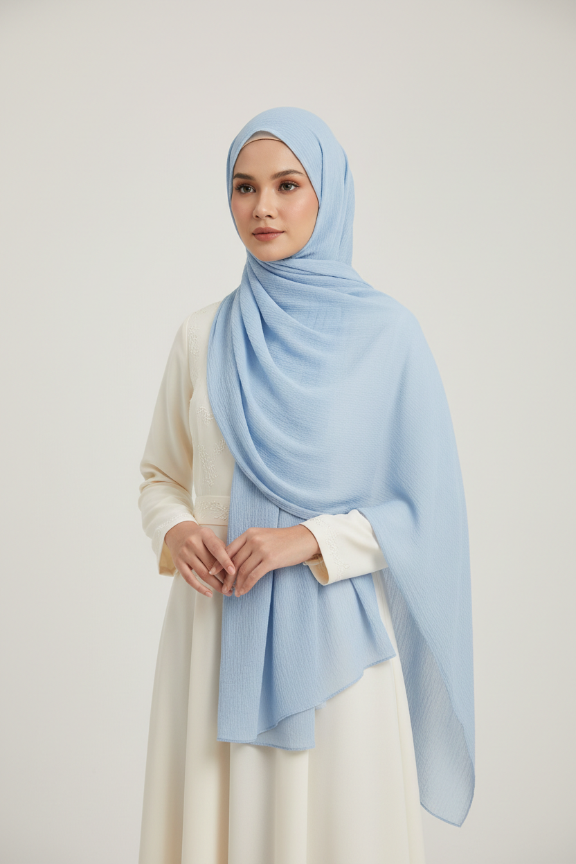 Kuwait Chiffon Hijab – Baby Blue