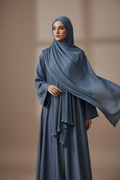 Kuwait Chiffon Hijab – Steel Blue