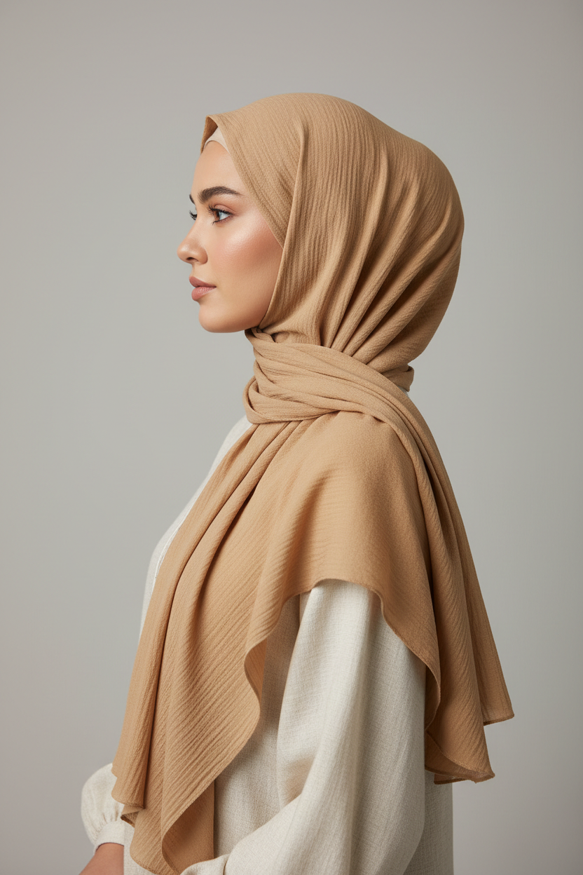 Kuwait Chiffon Hijab – Warm Beige