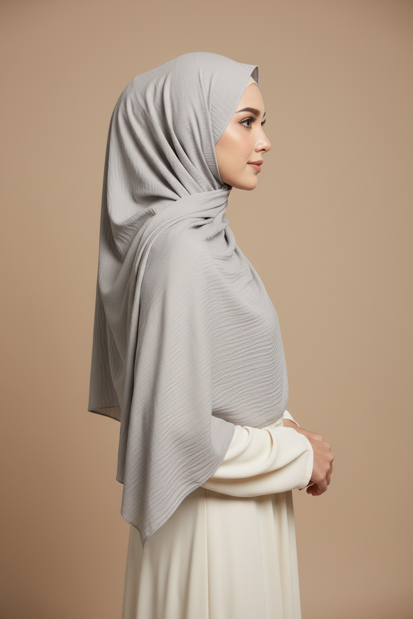 Kuwait Chiffon Hijab – Light Grey