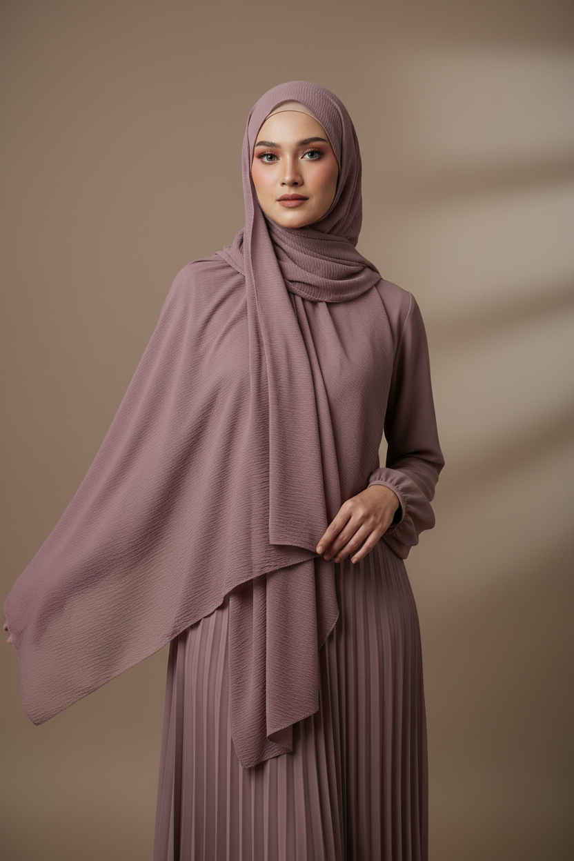 Kuwait Chiffon Hijab – Mauve