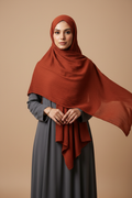 Kuwait Chiffon Hijab – Brick Rust