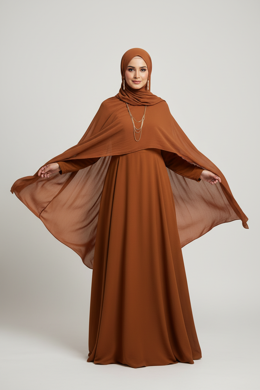 Kuwait Chiffon Hijab – Cinnamon Spice