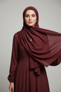 Kuwait Chiffon Hijab – Burgundy
