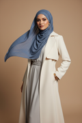 Kuwait Chiffon Hijab – Denim Blue