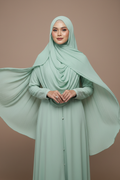 Kuwait Chiffon Hijab – Mint Seafoam