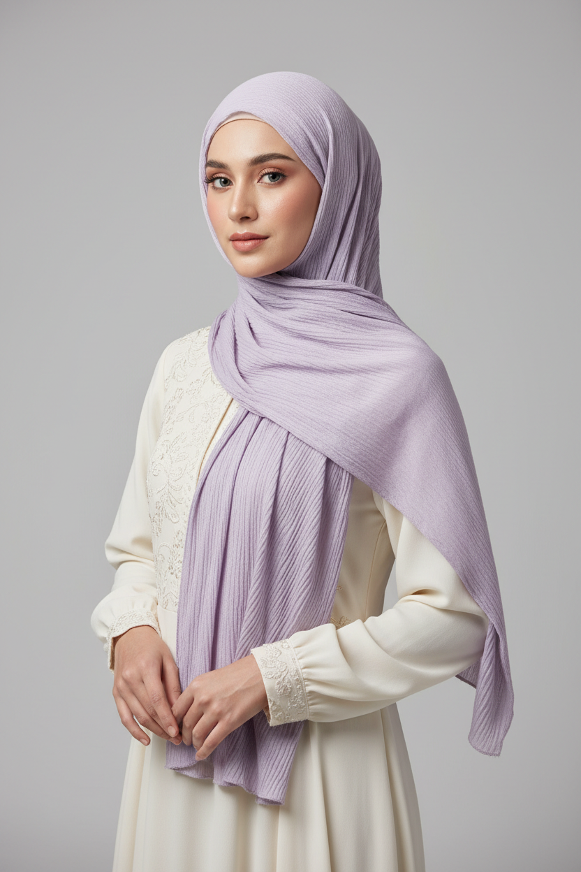 Kuwait Chiffon Hijab – Soft Lilac