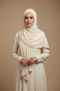 Kuwait Chiffon Hijab – Warm Ivory