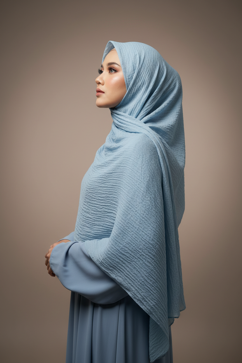 Kuwait Chiffon Hijab – Baby Blue