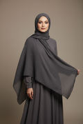Kuwait Royal Hijab – Dark Graphite