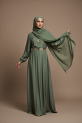 Kuwait Royal Hijab – Moss Green