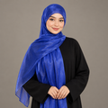 Royal blue organza hijab concept