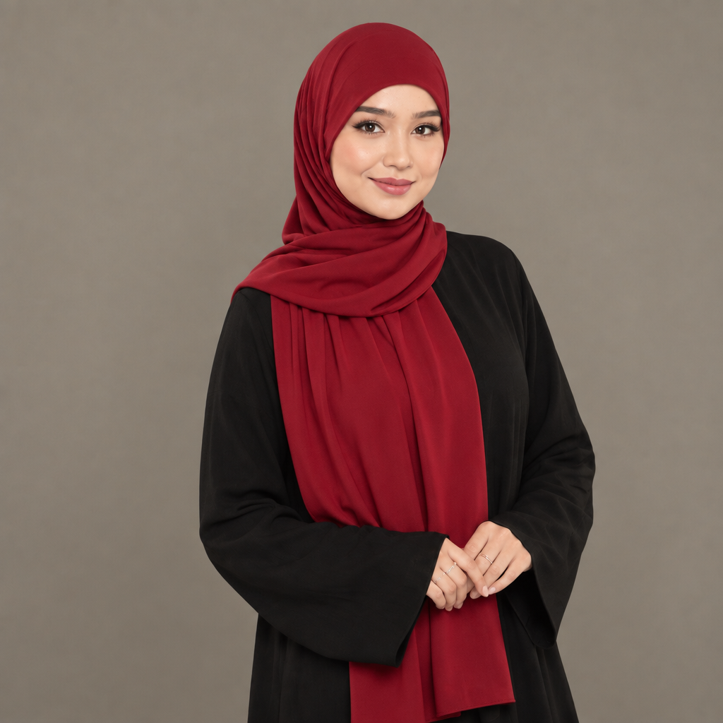 Ruby jersey hijab, relaxed pose