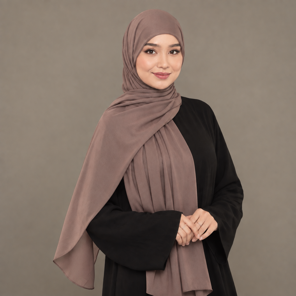 Sand brown Kuwait jersey hijab